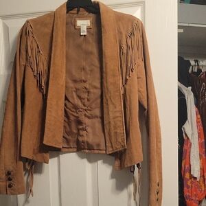 Brown Suede Fringe Jacket